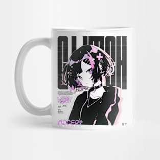 Glitch Harajuku Anime Girl Mug